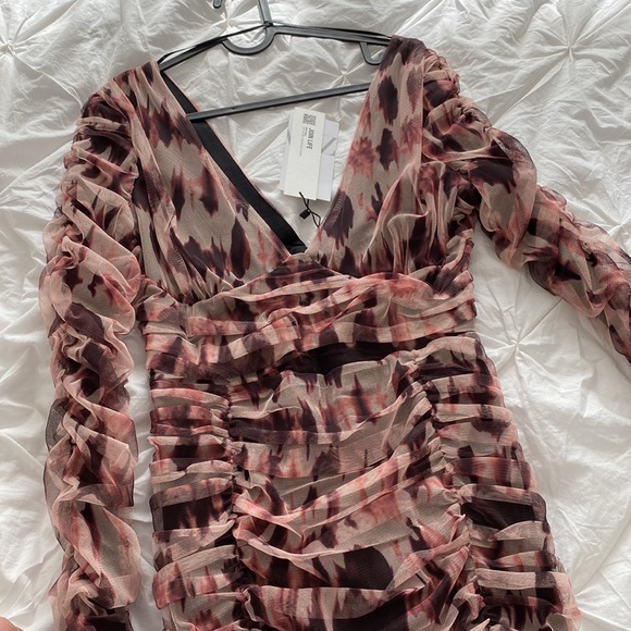 Zara Ruched Tulle Dress - Picture 4 of 4